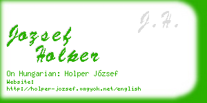 jozsef holper business card
