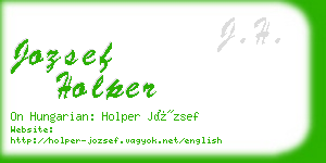 jozsef holper business card